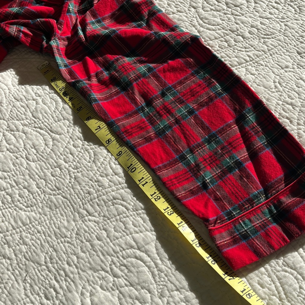 Talbots Cotton Flannel Pajama Top & Pants‎ Set 2 Pieces Womens XL Red Plaid Soft - Picture 15 of 17